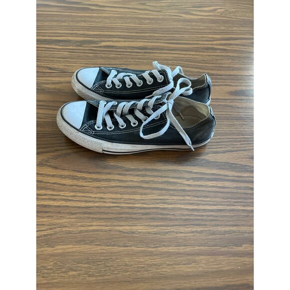 Converse All Stars black white lace-up sneakers size men’s 4.5 woman’s 6.5 - Picture 2 of 8